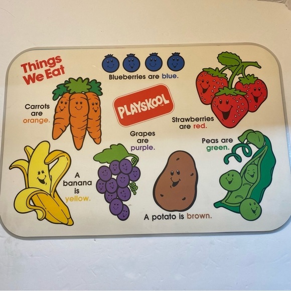 4 Vintage Kids Placemats Playskool Sesame Street Trolls - Picture 2 of 13